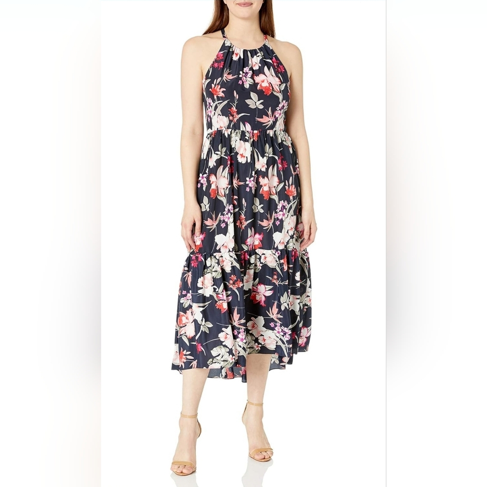 Eliza J Wedding Guest Floral Print High Low Maxi Dress